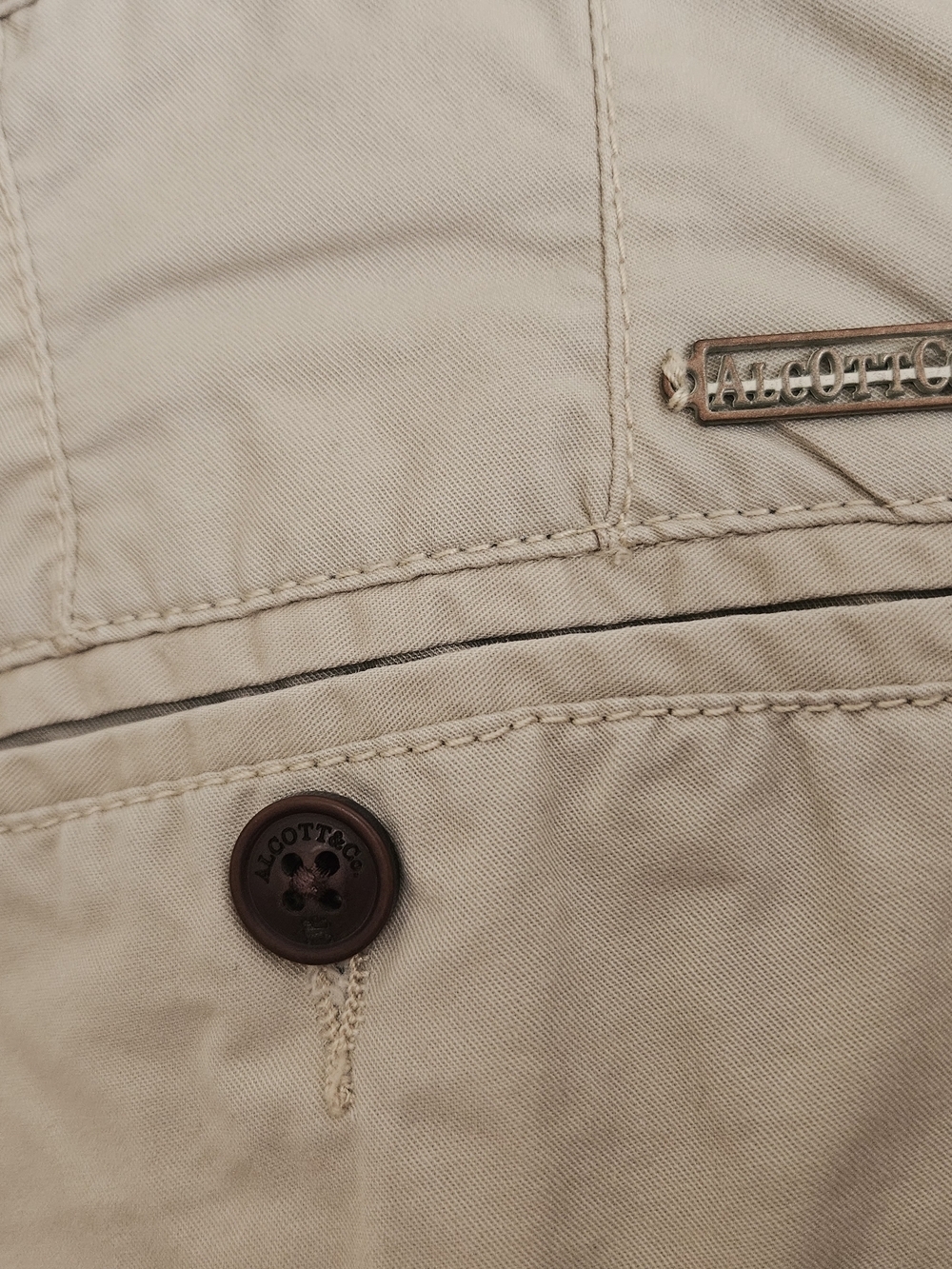 ​Alcott & Co. Men’s Khaki Chino Pants - Size 36 - Slim Straight Fit - Picture 4 of 12